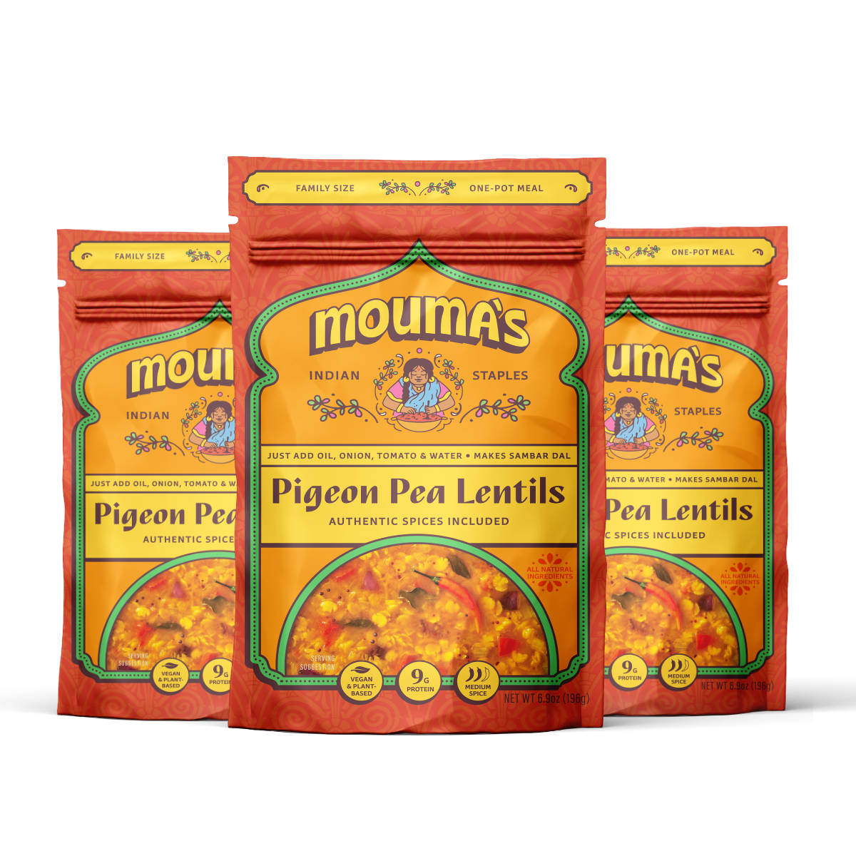 Pigeon Pea Lentils (Sambar Dal)